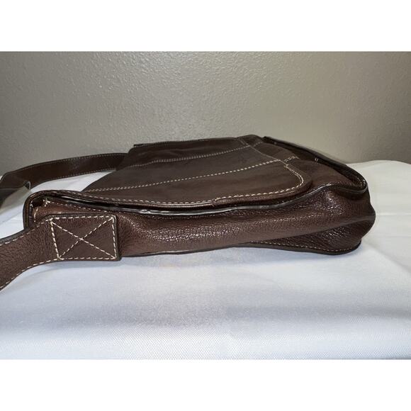 Cole Haan Brown Leather Briefcase Laptop Computer Bag - Picture 6 of 14